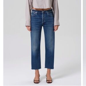 Citizens of Humanity Palma Straight Raw Hem Jeans In Ambry 27